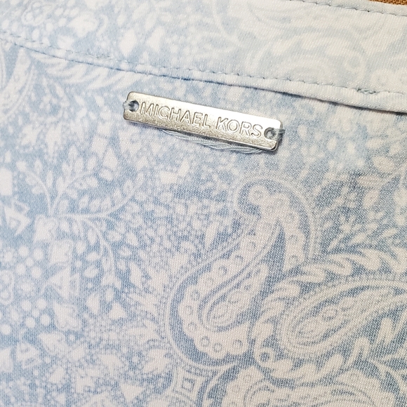 Michael Kors blue paisley dress size L - Picture 6 of 12